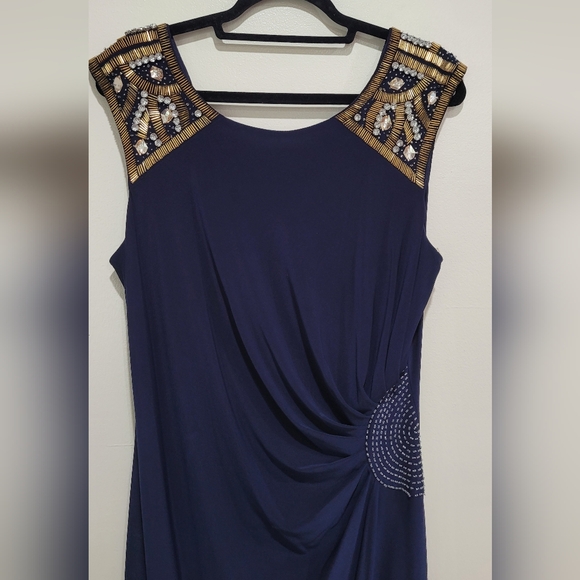 JS Collection Blue Embellish Evening Gown - Picture 2 of 7